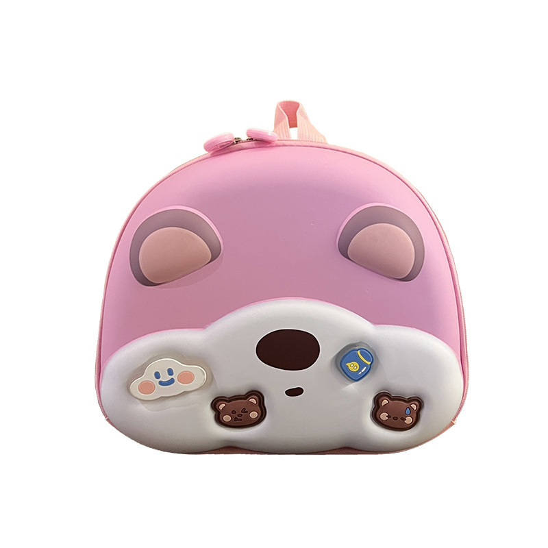 Mochila escolar para niños de jardín de infantes, caricatura lindo oso, mochila para niños y niñas, mochila para niños con cáscara de huevo.
