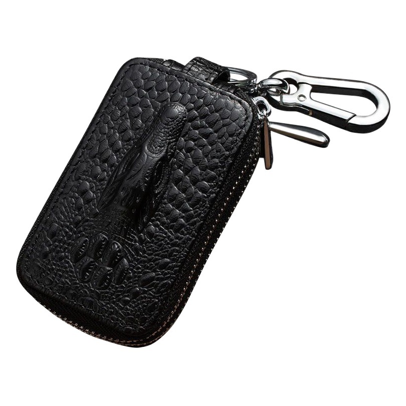 Estuche para Llaves de Coche de Cuero de Alta Gama para Hombre y Mujer, Estilo Llavero, Comercio Exterior, Doble Capa, Universal