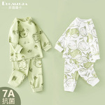 宝宝套装春装2024新款儿童童装男童休闲套装女童睡衣分体式家居服