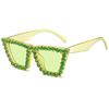 Square trend fashionable sunglasses handmade, cat's eye, European style