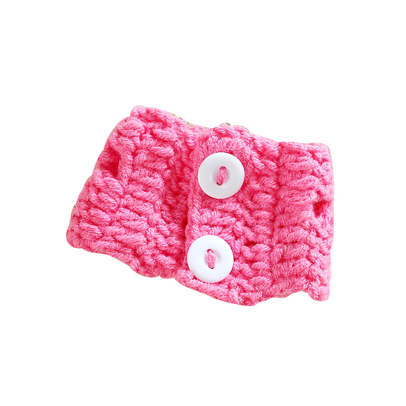 Cute and super cute woolen double-button knitted clothes DIY handmade doll dolls doll dressing accessories materials wholesale