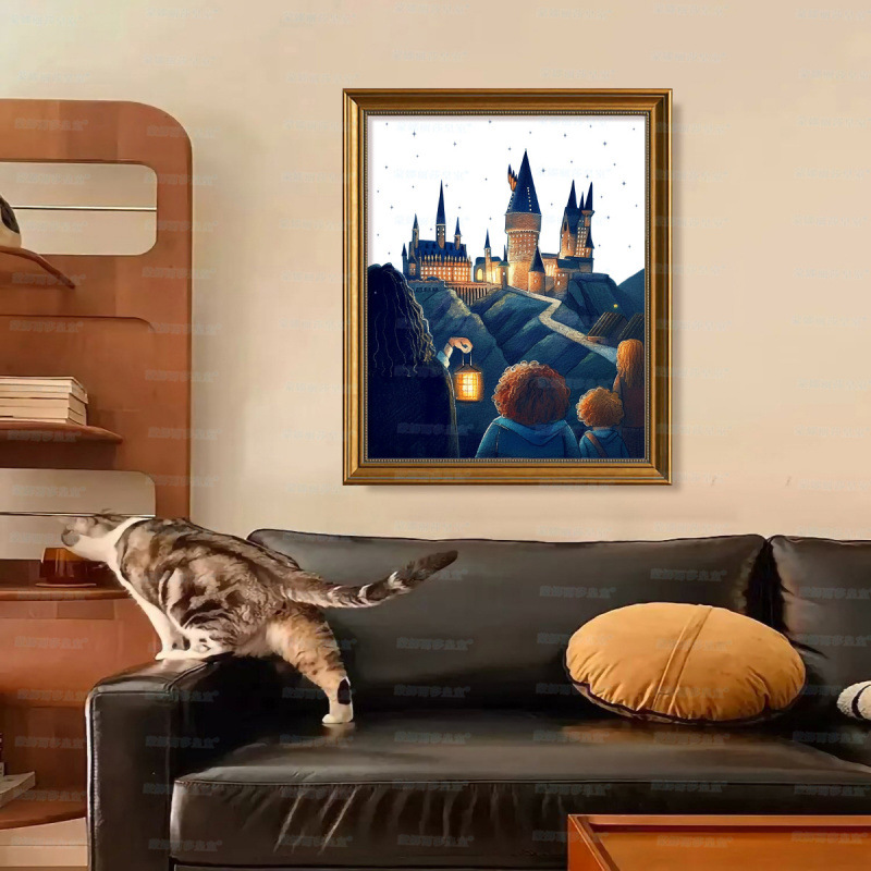Mona Lisa Real Castillo mágico de bordado cruzado nuevo estilo de diseño de jardín estético de ensueño pequeño bordado de hilo image 2
