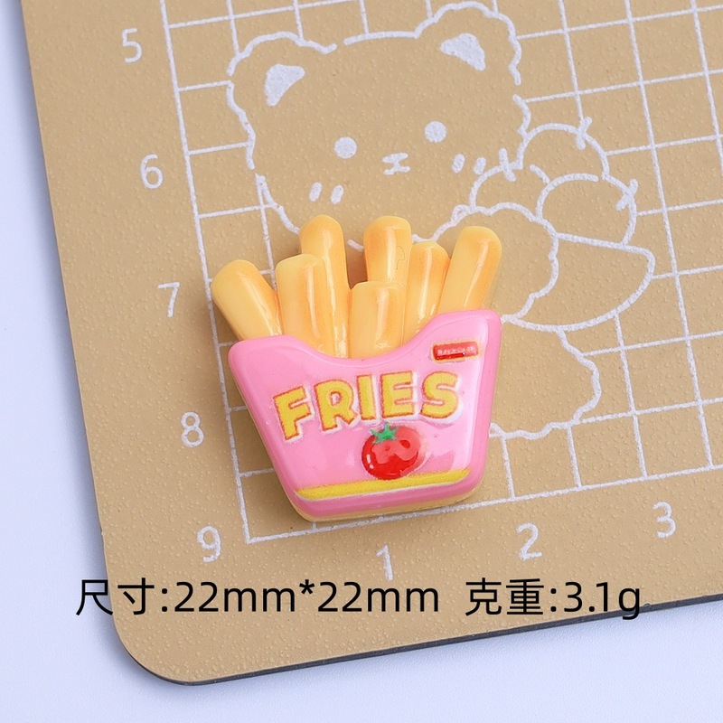 美味薯条食玩卡通diy饰品配件洞洞鞋扣材料奶油胶树脂小配件批发|undefined