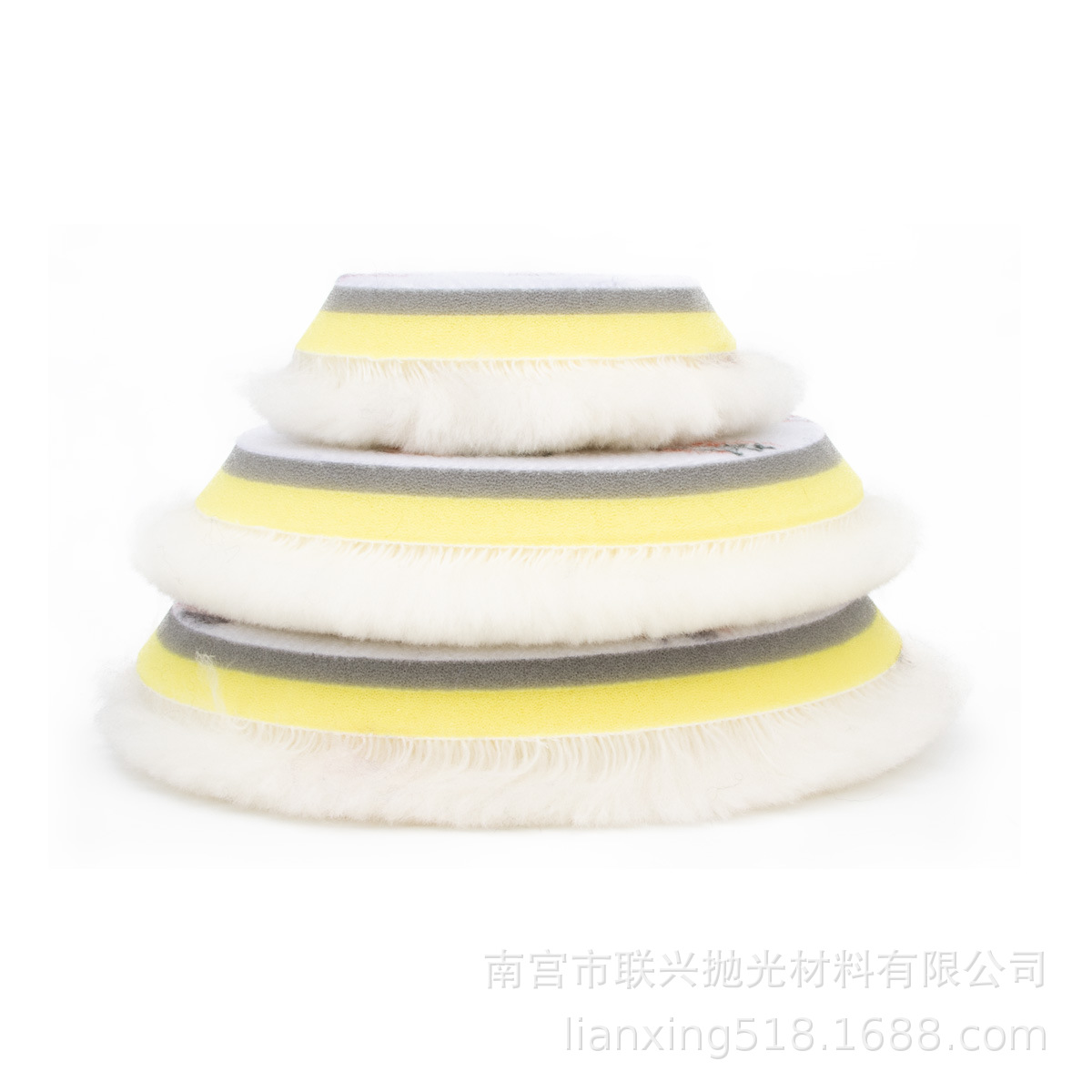 汽车美容抛光白色羊毛盘漆面打磨盘羊毛轮自粘式长羊毛轮划痕修复