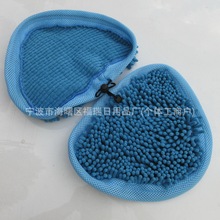 28*20cm蒸汽拖把布蓝色雪尼尔纤维三角形拖把配件替换布套H2O