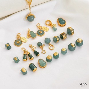 S925�ŷ��y僽����Ȼ�{ˮ�����J�A��Ͱ��������diy�Ʒ���