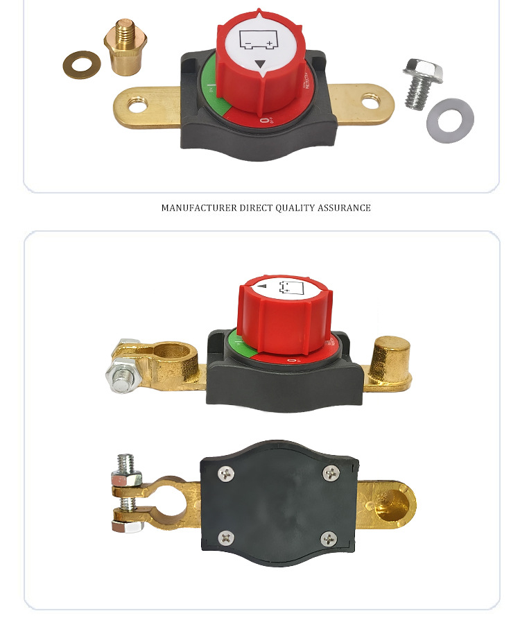New Hexagonal Brass Battery Terminal Power-Off Switch for Car Modification Extension Accessories Power Switch Main Switch