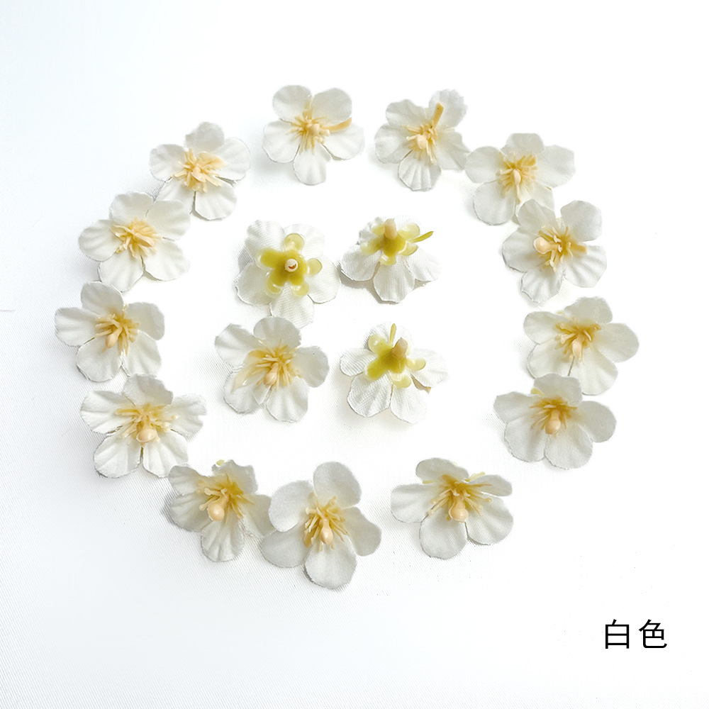 Simulación de flores de cerezo flores DIY pinzas de flores tocado props de disparo antiguo vestido chino decoración de cabello de boda pared de flores