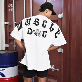 Muscle Men's Short-sleeved Sports Running Casual Loose Large Size Summer Quick-drying Mesh Cloth Steel Half-sleeve Basketball T-shirt