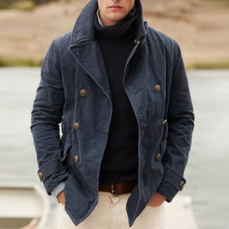 2025 Autumn New European and American Foreign Trade Amazon Hot Selling Men's Casual Fashion Open Lined Solid Color Jacket Jacket for Men