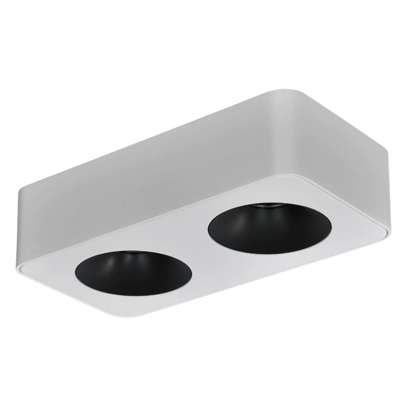 Sankesong LED Открытый квадратный тонкий COB антибликовый прожектор Бытовая ведро лампа с одной и двумя головками без открывающейся решетки лампы