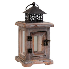 Vintage American Style Scented Glass Candle Holders with Wooden Craft Decor for Wholesale