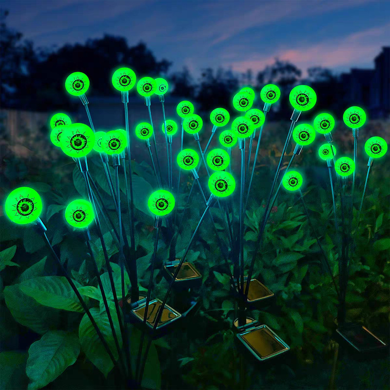 Halloween Decorative Eyeball Ground Lights with Solar-Powered Glowing Eyeballs for Outdoor Yard, Garden, Lawn, and Outdoor Decoration Props