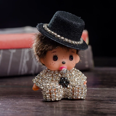 Diamond-Encrusted Qiqi Car Ornaments, Cartoon Car Interior Accessories, Diamond-Encrusted Dolls, Cute DIY Creative Car Products (Car ornaments) - 1