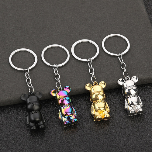 Bear Metal Car Key Jewelry Violent Bear Keychain Pendant Creative Gift Bag Accessories Wholesale