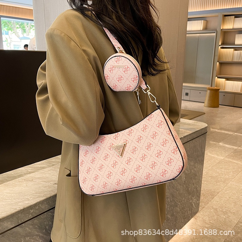 Comercio exterior al por mayor Europa y América Retro GS Adivina el bolso de la axila transfronterizo Nuevo estilo impreso bolso de madre e hijo bolso de hombro de moda