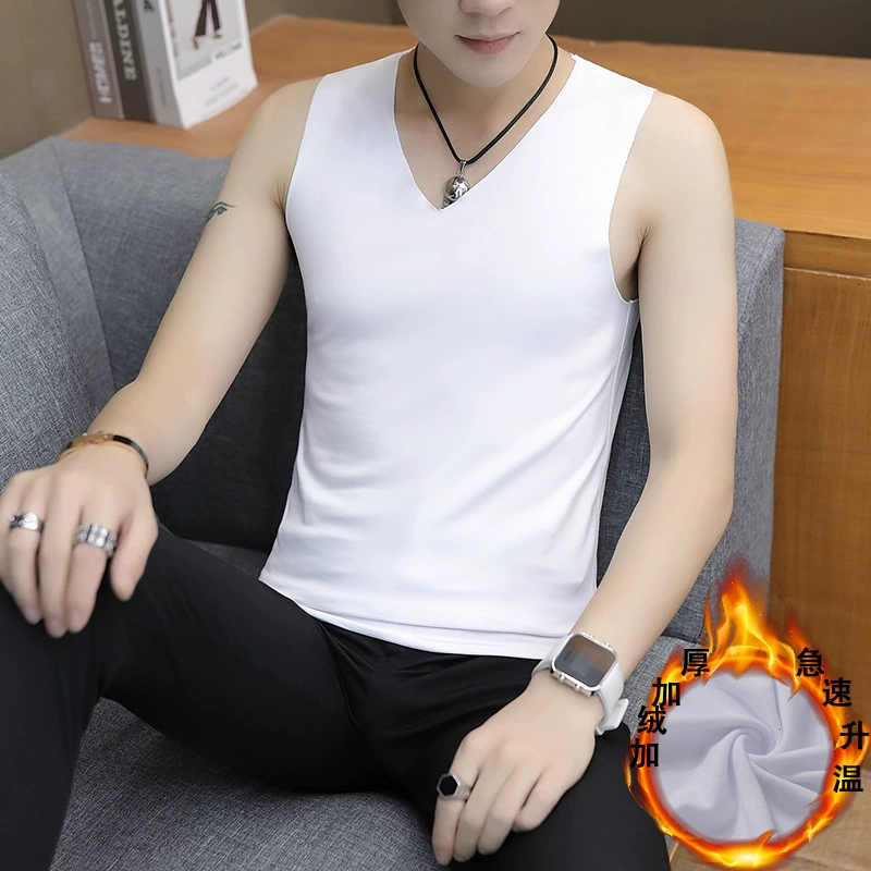 Спот новый летний прилив мужской жилет сплошной цвет вельвет свободный рабочий жилет