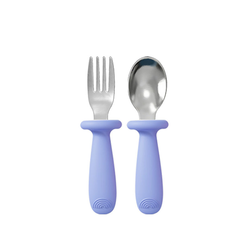 하늘색 - 포크 + 스푼