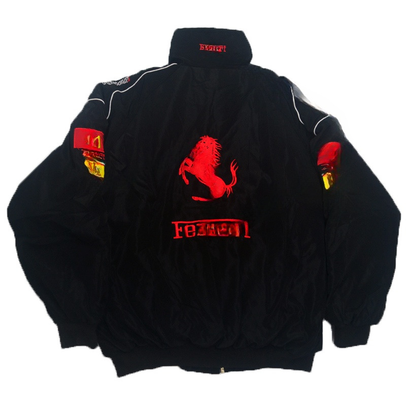 Racing car, thin summer jersey, long-sleeve, down jacket, with embroidery, classic length 4