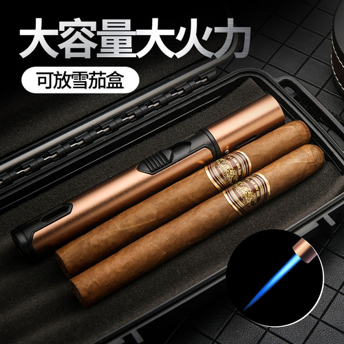 Baicheng windproof direct injection lighter moxibustion cigar special spray gun portable outdoor large capacity lighter wholesale