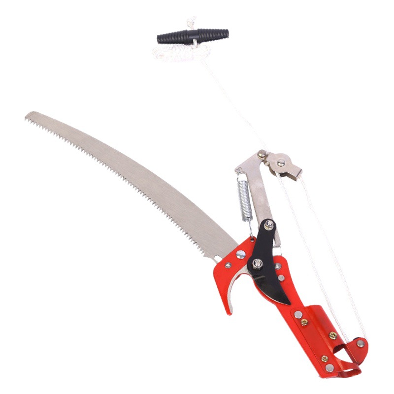 Winda dos poleas de alta rama tijeras de jardín herramientas de recolección de frutas tijeras de corte de gran altura hoja de sierra telescópica varilla de aleación de aluminio