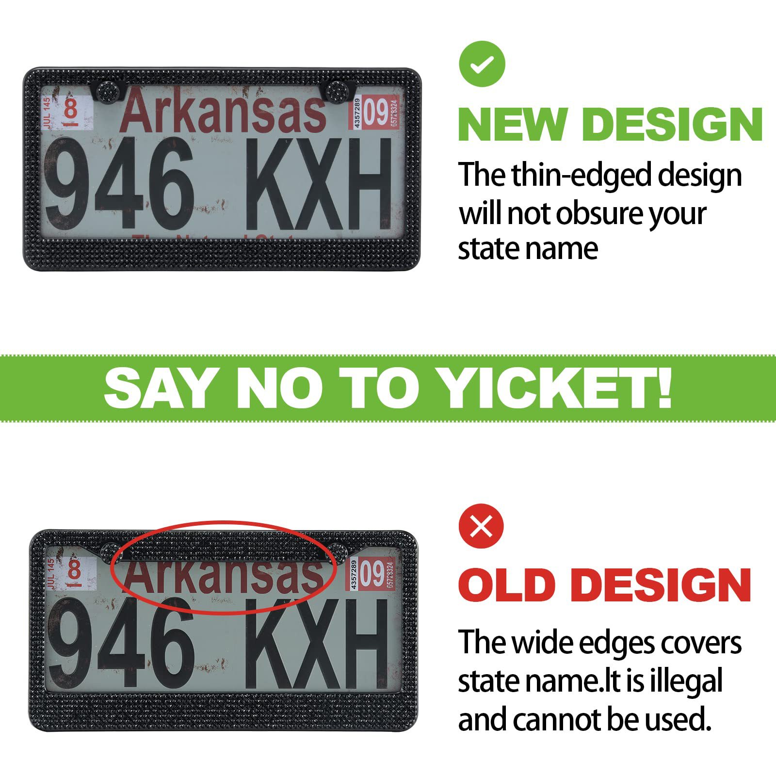 Hot-Selling American Standard License Plate Frame, Thickened Aluminum Alloy, Stainless Steel, Carbon Fiber License Plate Frame, American License Plate Frame, Can Add Logo
