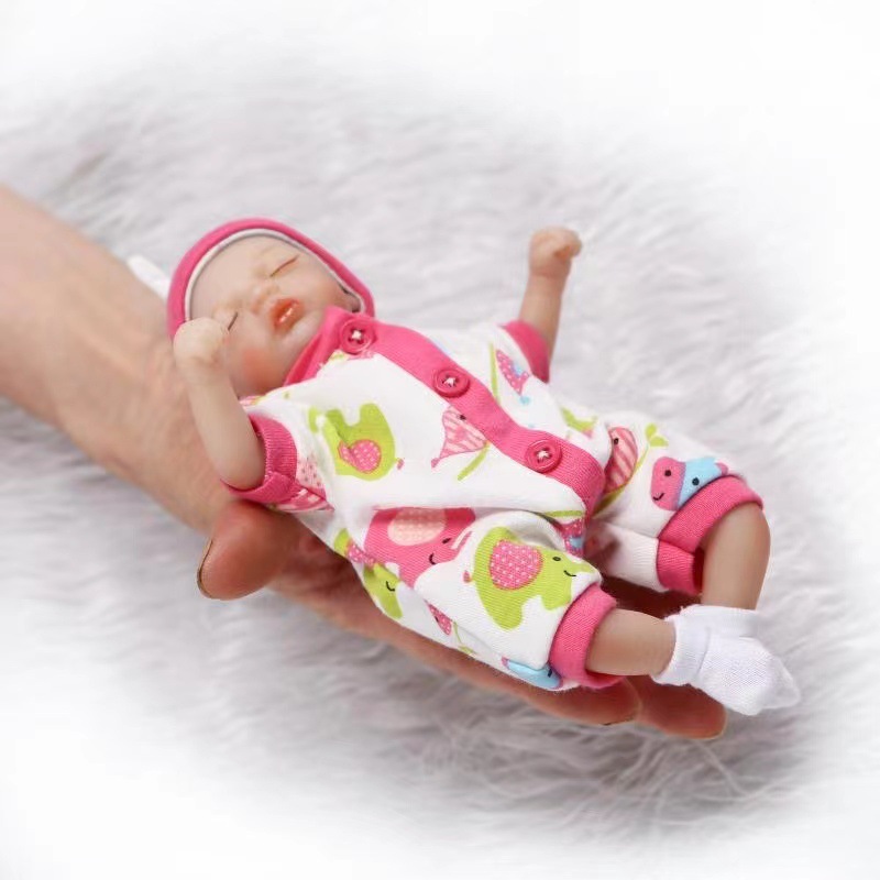 8inch reborn mini muñeca palma muñeca lindo bebé renacido muñeca simulación de bebé