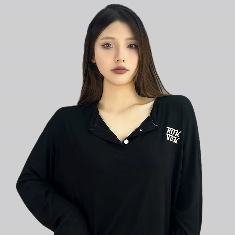 Приливная блузка ленивый танец свободный уличный уличный танец с длинными рукавами