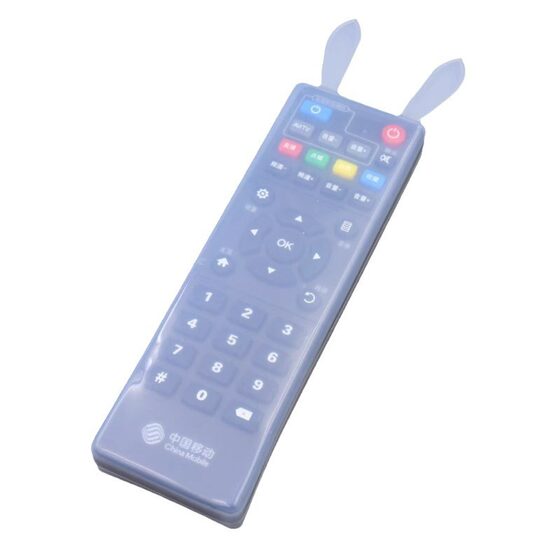 Remote Control Protective Cover Household Dust-proof Transparent Silicone Remote Control Cover Rabbit Ears Cute Air Conditioner Dust Cover Universal
