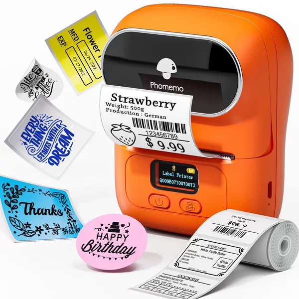 Two-inch [M110 English version] orange + 1 roll of printing paper