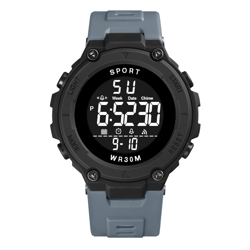 Tendencia al aire libre reloj electrónico de alpinismo estudiantes ocio multifuncional luz nocturna despertador cronómetro electrónico reloj de pulso en stock
