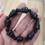 新疆青色手链带和田玉手串