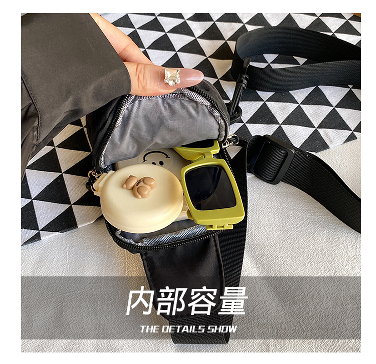 Fashionable crossbody phone bag, niche chest bag, mini crossbody bag, casual Japanese sporty small bag, light and simple single-shoulder bag Specification drawing