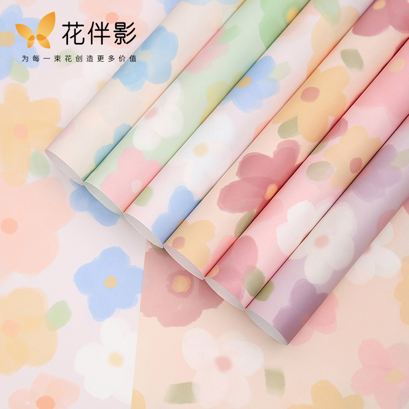 Flowers accompany shadows Paper quality Pictorial series Dream Park flower Bouquet of flowers packing paper flower packing Material Science Florist