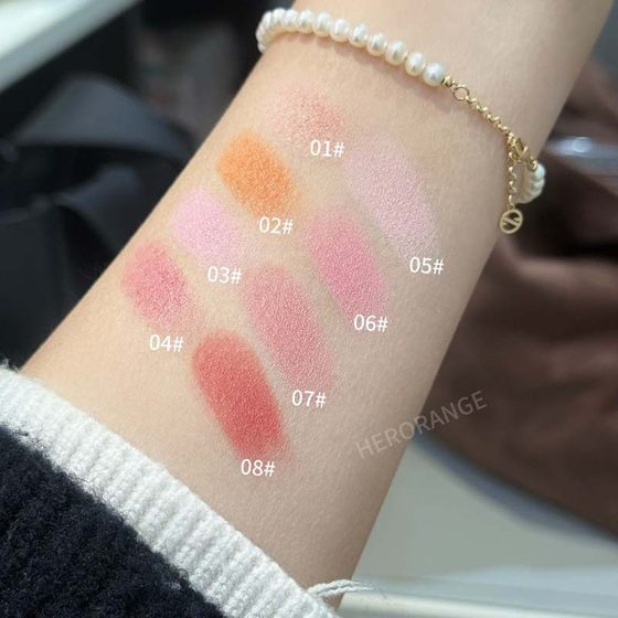 HERORANGE ~ light if light transparent monochrome blush natural nude makeup vigor girl low saturated matte repair rouge