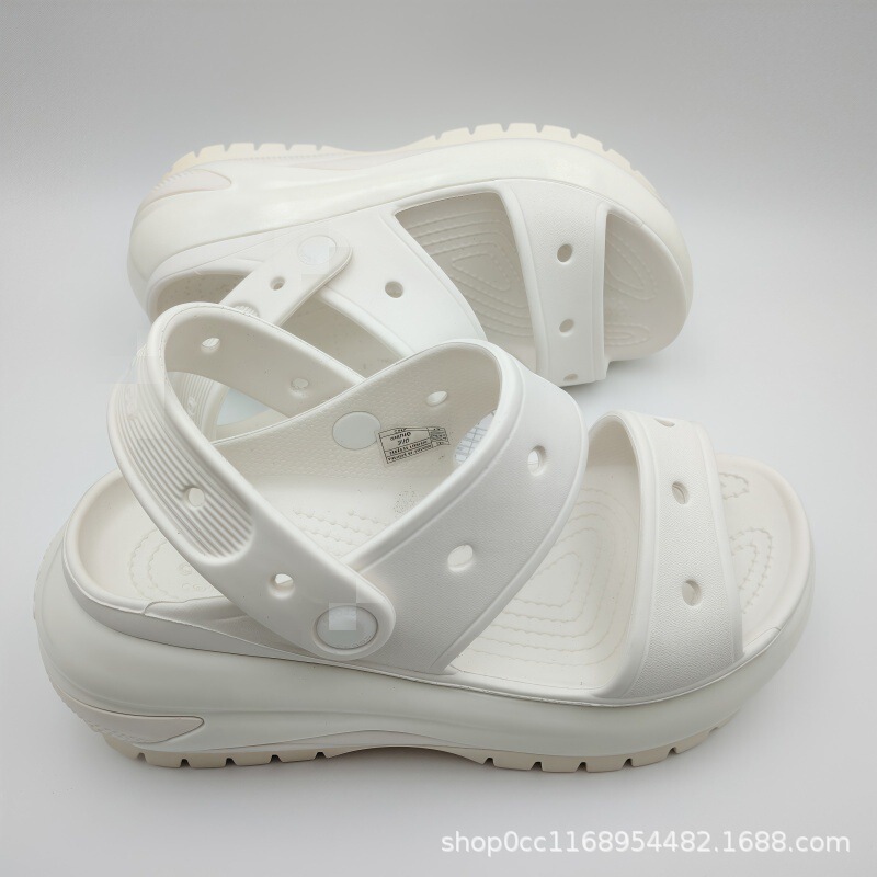 Photosynthetic Wheel Fashion Versatile Clogs Wedge Heel Colorful Sandals Women's Shoes Outdoor Baotou Thick-Soled Sandals Are Trendy, Comfortable and Versatile