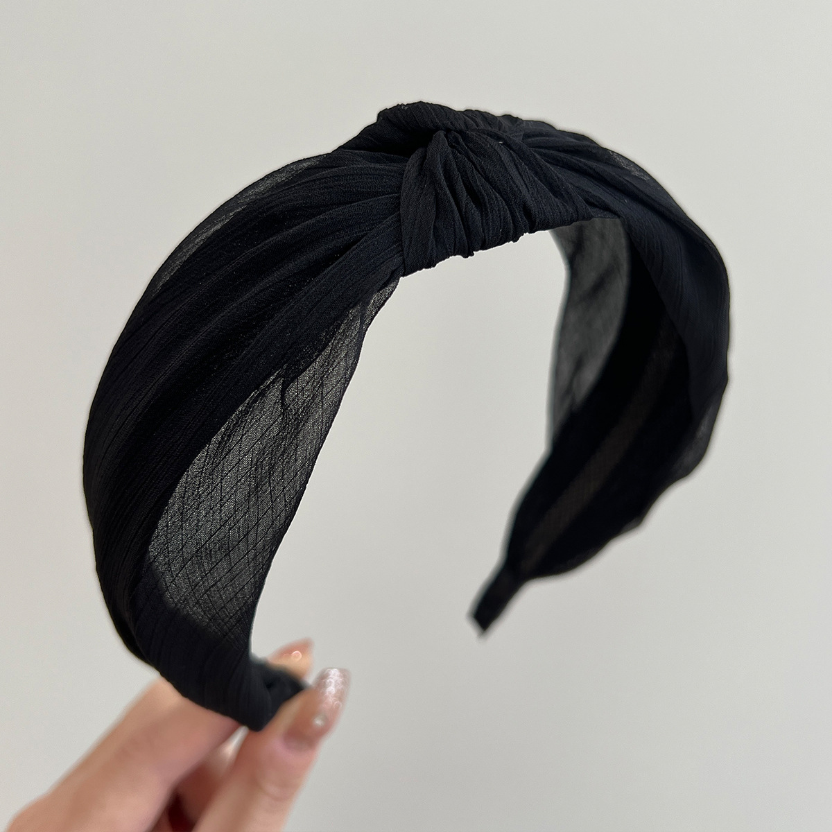 2025 New Elegant High Crown Net Fabric Hairband for Women, Headband Hair Clip Hair Tie, Wide Edge Hair Decor Hair Accessory