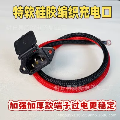 Vehicle Motor Cable – Other Electric Vehicle Accessories - reinforced-charging-port-6-flat-80cm-10awg-silicone-wire