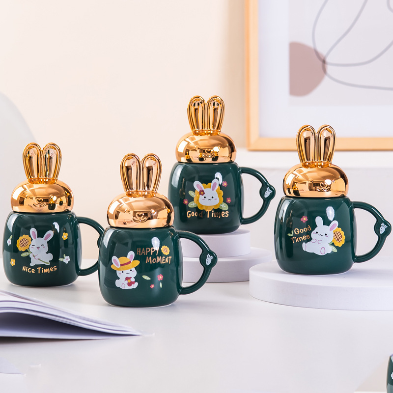 Creativo de la historieta cerámica espejo taza Banco seguro joyería actividad regalo chica agua personalidad