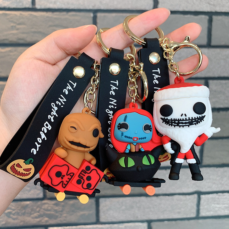 Halloween ghost keychain trick-or-treat Christmas Eve doll pendant car bag ornaments gift key chain