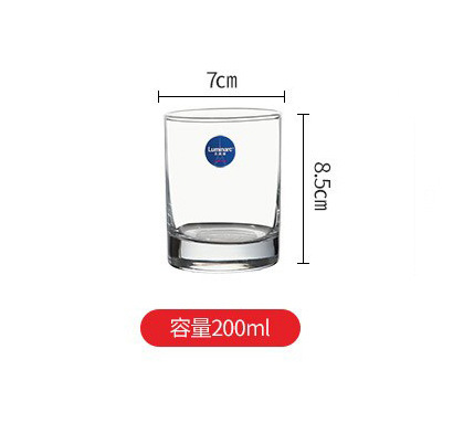 Copa cuadrada de vidrio lemeiya hogar engrosada taza de té taza de agua de vidrio reforzado conjunto taza de beber transparente