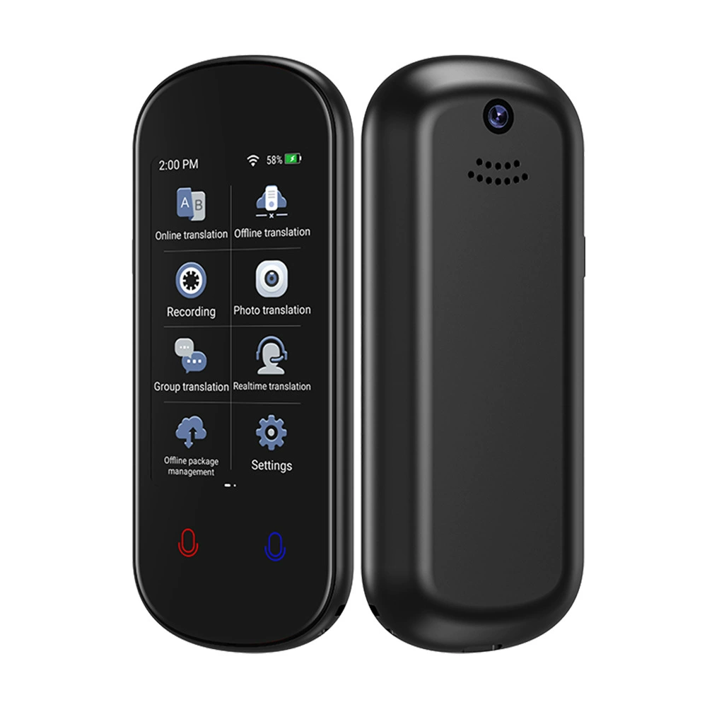 Vormor Интеллектуальный переводчик Z12W Multi-языковой концентрический переводчик точный офлайн путешествия фотоаппарат