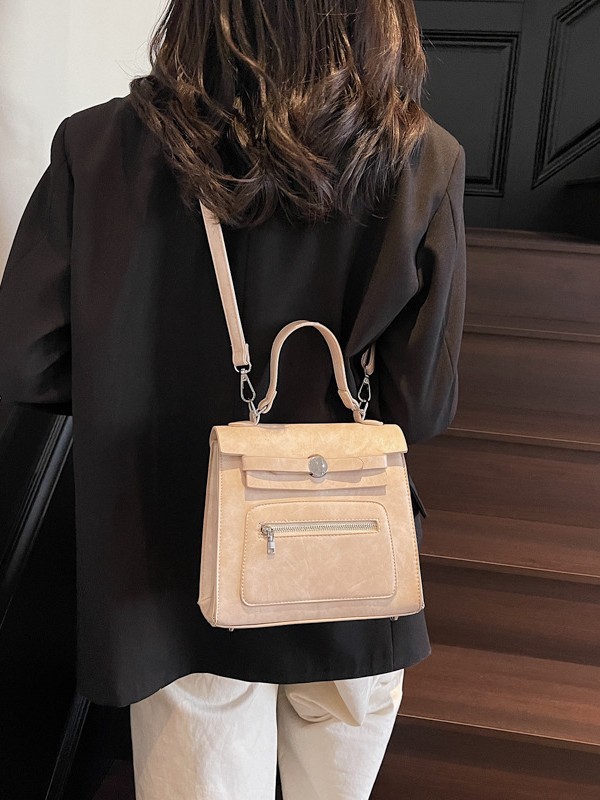 Moda transfronteriza contraste de color bolso de hombro de mano de mujer 2025 nueva moda versátil bolso de transporte