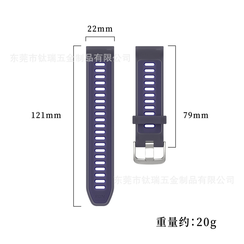 Garmin Forunner570 腕時計公式オリジナル透明シリコンストラップ 22mm スマートスポーツリストバンドに適しています。|undefined