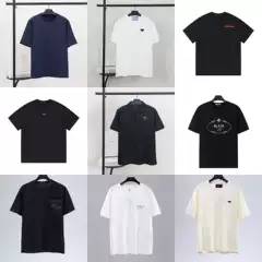 P-Style 2026 Summer New Arrival Casual Loose Fit T-Shirt with Metal Triangle Logo Print