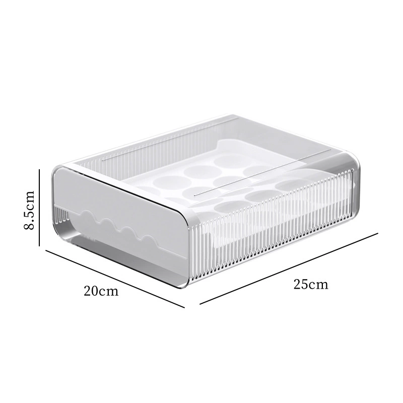 Refrigerator egg storage box, PET+PP drawer, 20/40/60 compartments, large capacity