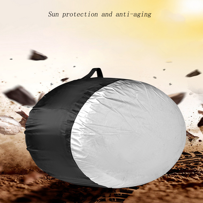 Cross-border automobile tire protection cover 210D Oxford cloth dustproof and waterproof spare tire cover snow tire protection storage cover