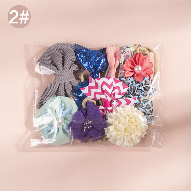 Children's Nylon Bow Headband Set display picture 26