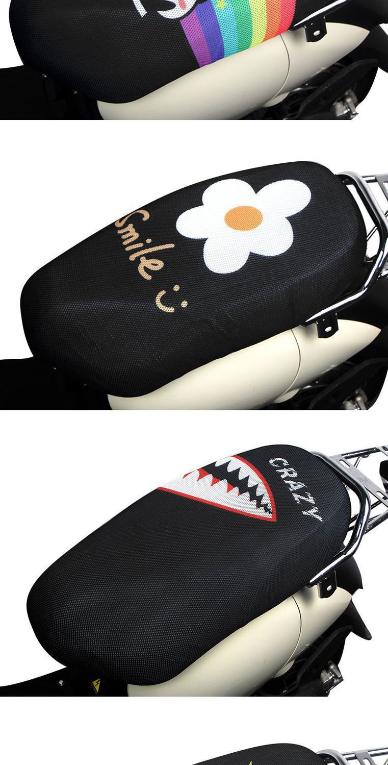 Electric vehicle seat cushion cover, sun protection and heat insulation pad, electric scooter seat cover, motorcycle and electric vehicle decorative universal breathable mesh cover, personalized