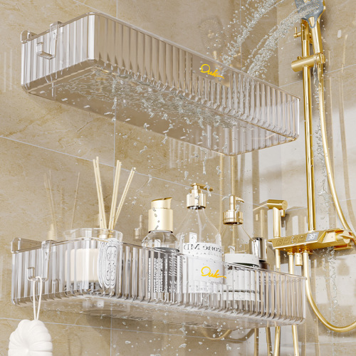 Bathroom storage rack without punching wall-mounted bathroom toilet cosmetics storage rack washbasin wall storage